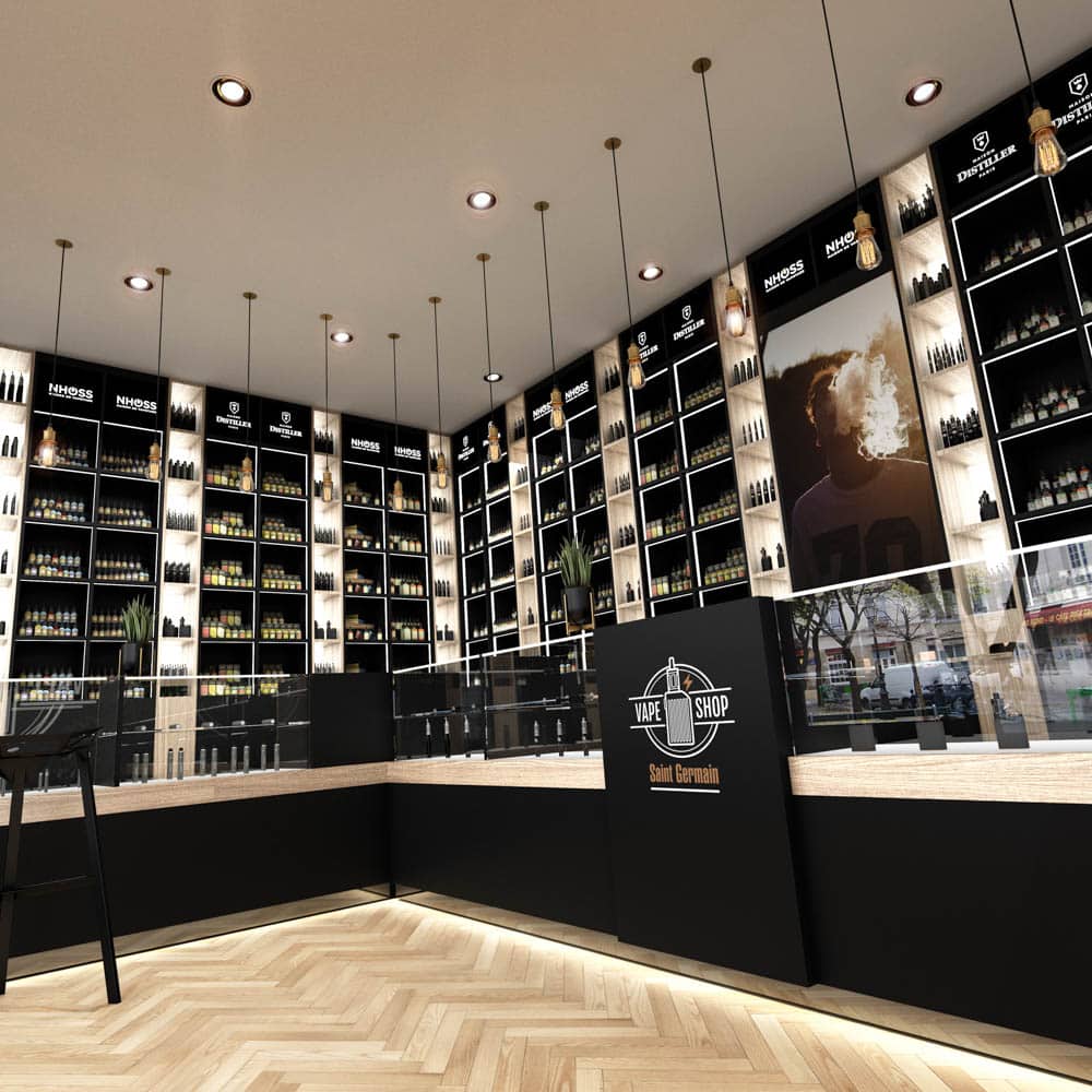Saint Germain Vape Shop Premium & Retail Design