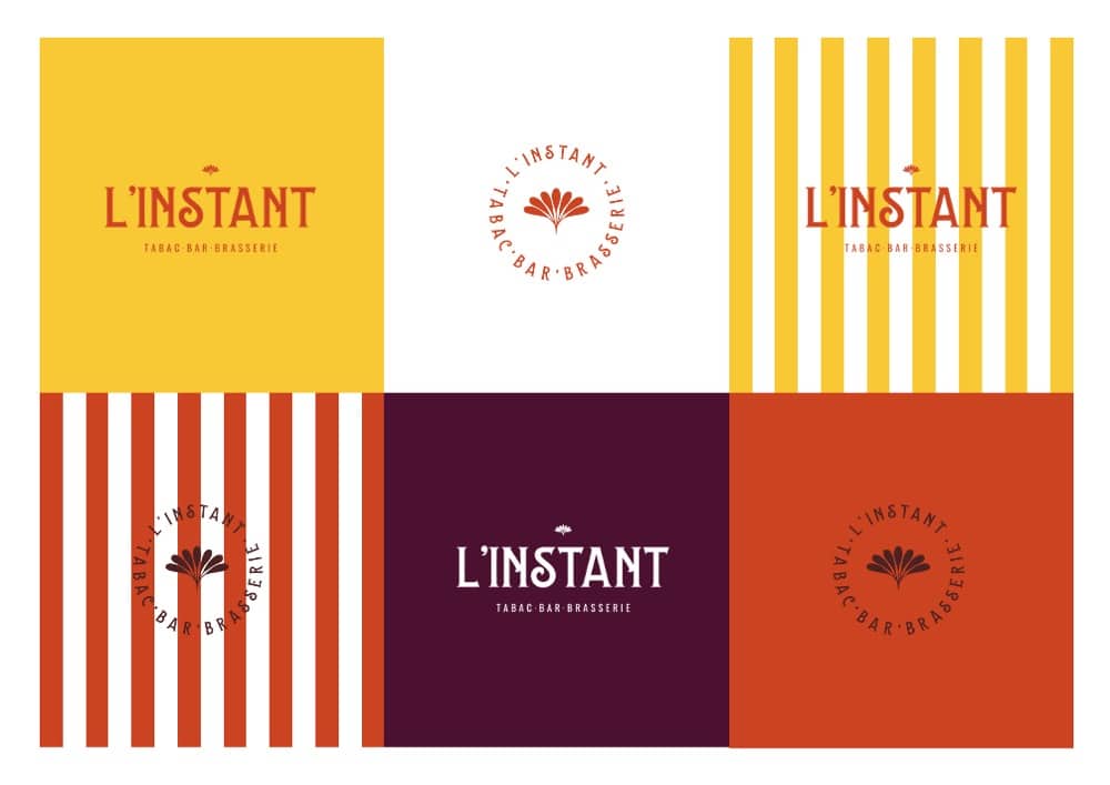 L'Instant : déclinaisons du logo – identité visuelle Studio Kan